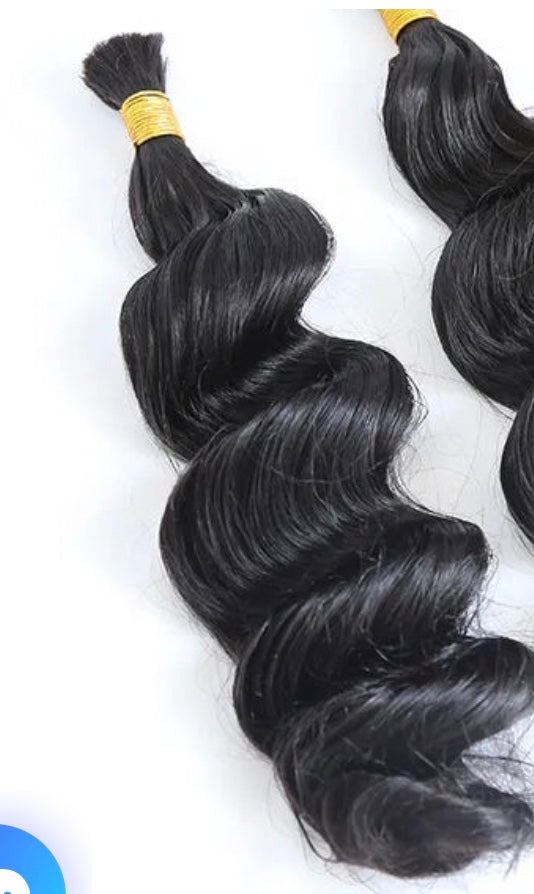 Double Drawn Burmese Loose Wave Human Braiding Hair
